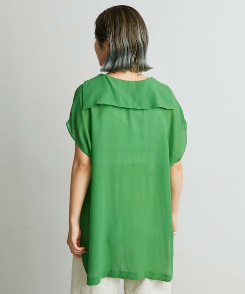 nitca（ニトカ）の「◇キュプラパウダーデシン スキッパーセーラーブラウス（シャツ/ブラウス・レディース・グリーン/ブラック・FREE）」の15枚目の写真