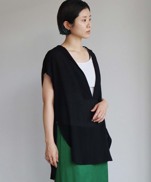 nitca（ニトカ）の「◇キュプラパウダーデシン スキッパーセーラーブラウス（シャツ/ブラウス・レディース・グリーン/ブラック・FREE）」の17枚目の写真