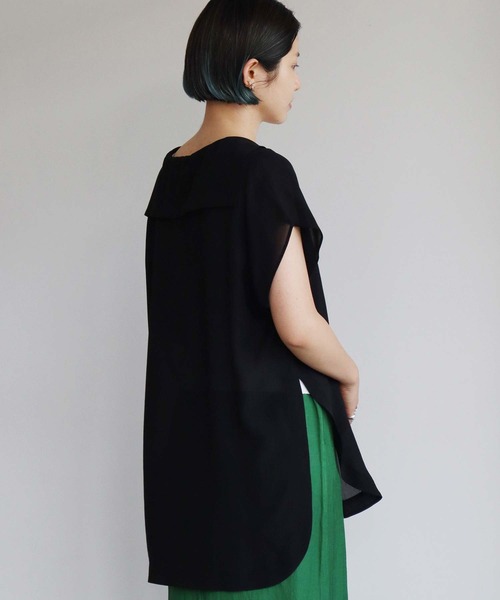 nitca（ニトカ）の「◇キュプラパウダーデシン スキッパーセーラーブラウス（シャツ/ブラウス・レディース・グリーン/ブラック・FREE）」の18枚目の写真