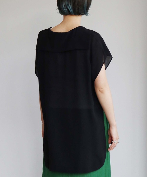 nitca（ニトカ）の「◇キュプラパウダーデシン スキッパーセーラーブラウス（シャツ/ブラウス・レディース・グリーン/ブラック・FREE）」の19枚目の写真