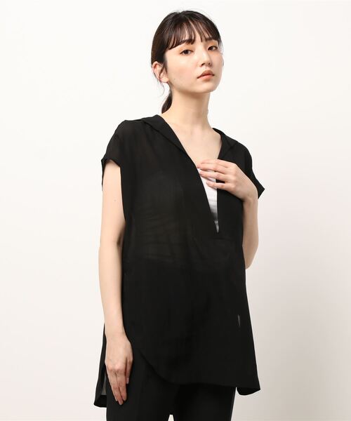 nitca（ニトカ）の「◇キュプラパウダーデシン スキッパーセーラーブラウス（シャツ/ブラウス・レディース・グリーン/ブラック・FREE）」の21枚目の写真