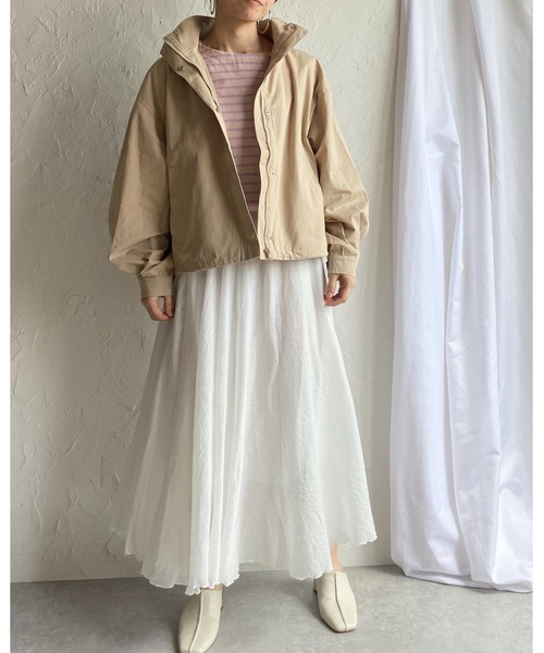 She's Closet(シーズクローゼット)の「ボリュームスリーブマウンテンパーカー(マウンテンパーカー・レディース・ベージュ/カーキ/アイボリー・FREE)」の19枚目の写真