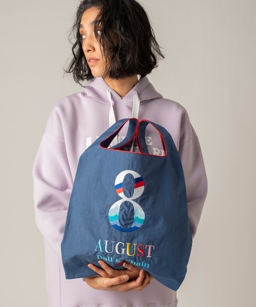 DOUBLE STANDARD CLOTHING(ダブルスタンダードクロージング)の「AUGUST エコバッグ【BALL&CHAIN】(エコバッグ/サブバッグ・レディース・ネイビー・FREE)」の1枚目の写真
