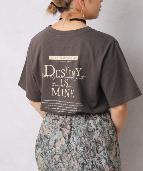 ap retro（アプレトロ）の「Backレタリングプリント半袖Tシャツ【ZOZO限定アイテム】（Tシャツ/カットソー・レディース・オフホワイト/チャコールグレー・FREE）」の19枚目の写真