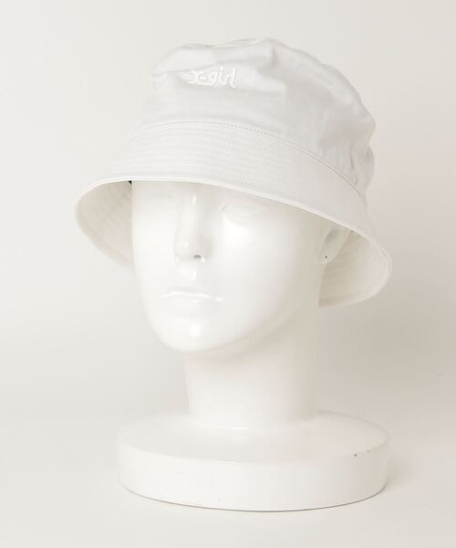 X-girl（エックスガール）の「MILLS LOGO BUCKET HAT（ハット・レディース・ホワイト/ブラック/グリーン・ONE SIZE）」の21枚目の写真