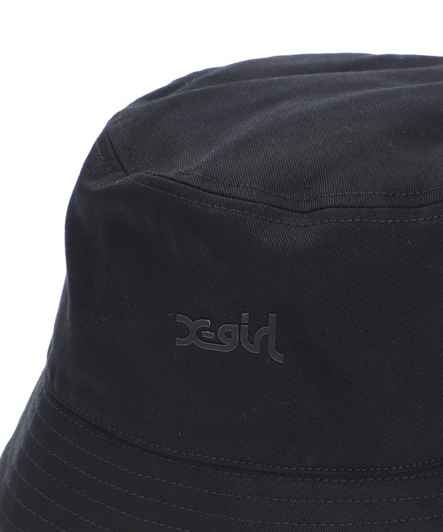 X-girl（エックスガール）の「MILLS LOGO BUCKET HAT（ハット・レディース・ホワイト/ブラック/グリーン・ONE SIZE）」の7枚目の写真