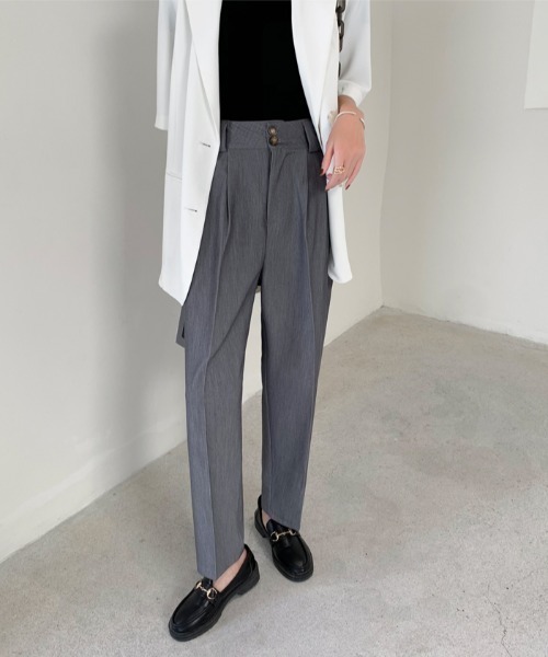 ABITOKYO(アビトーキョー)の「フロントタック入りセミワイドパンツ(スラックス・レディース・ブルー/ブラック/ピンク/グレー・L/S/M)」の17枚目の写真