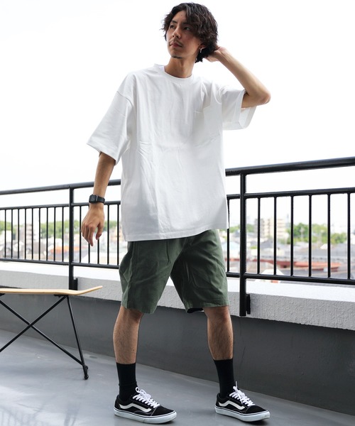 ８(eight)（エイト）の「10.2ozヘビーウェイトビッグＴシャツ（Tシャツ/カットソー・メンズ・オフホワイト/アイボリー/ブラック/オートミール/グレー/ピンク/グレイッシュベージュ/イエロー/サックスブルー/ラベンダー・MEDIUM/X-LARGE/LARGE）」の17枚目の写真