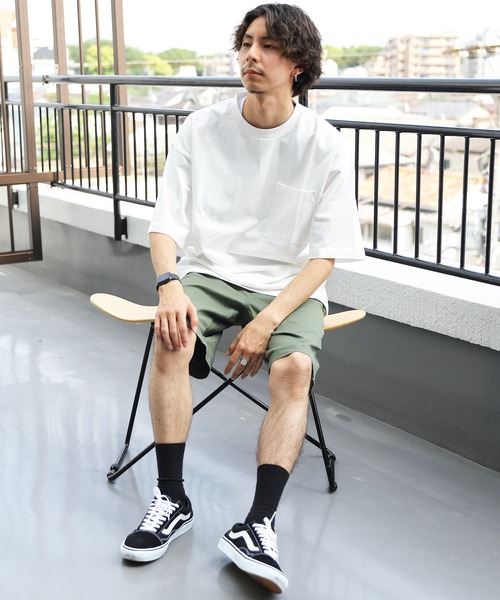 ８(eight)（エイト）の「10.2ozヘビーウェイトビッグＴシャツ（Tシャツ/カットソー・メンズ・オフホワイト/アイボリー/ブラック/オートミール/グレー/ピンク/グレイッシュベージュ/イエロー/サックスブルー/ラベンダー・MEDIUM/X-LARGE/LARGE）」の19枚目の写真