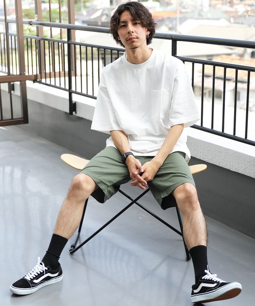 ８(eight)（エイト）の「10.2ozヘビーウェイトビッグＴシャツ（Tシャツ/カットソー・メンズ・オフホワイト/アイボリー/ブラック/オートミール/グレー/ピンク/グレイッシュベージュ/イエロー/サックスブルー/ラベンダー・MEDIUM/X-LARGE/LARGE）」の21枚目の写真