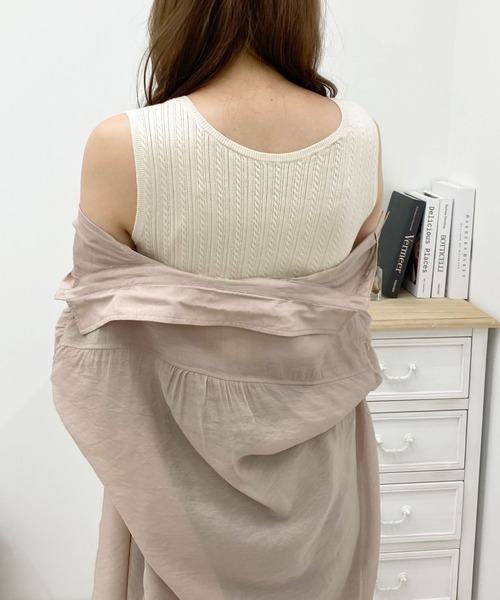 apres jour（アプレジュール）の「2WAYケーブルニットタンク【ZOZOTOWN限定アイテム】（ニット/セーター・レディース・アイボリー/ブラック/モカ・フリー/X-LARGE）」の6枚目の写真