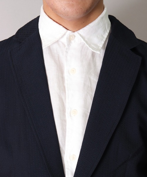 BAYBLO（ベイブロ）の「シアサッカー 2つボタン テーラード ジャケット(BG)（テーラードジャケット・メンズ・ブラック/ネイビー/ネイビー×ホワイト・MEDIUM/LARGE）」の15枚目の写真