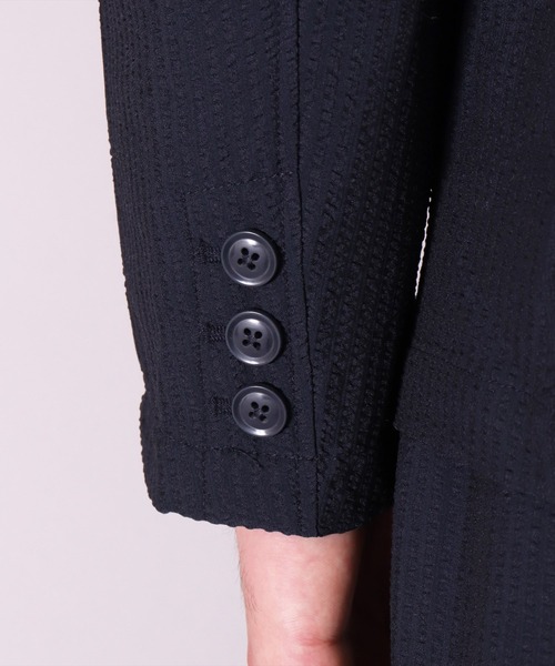 BAYBLO（ベイブロ）の「シアサッカー 2つボタン テーラード ジャケット(BG)（テーラードジャケット・メンズ・ブラック/ネイビー/ネイビー×ホワイト・MEDIUM/LARGE）」の20枚目の写真