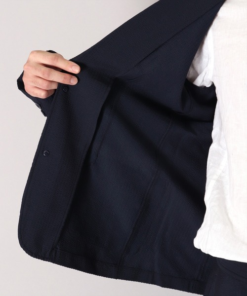 BAYBLO（ベイブロ）の「シアサッカー 2つボタン テーラード ジャケット(BG)（テーラードジャケット・メンズ・ブラック/ネイビー/ネイビー×ホワイト・MEDIUM/LARGE）」の21枚目の写真