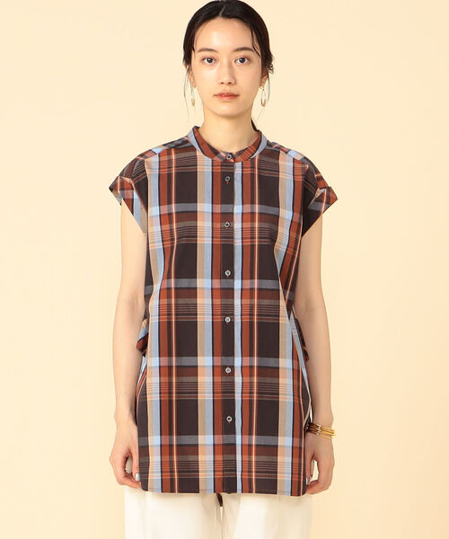 NOLLEY’S(ノーリーズ)の「後ろラッフルブラウス(シャツ/ブラウス・レディース・ネイビー/カーキ/ブラウン系その他・38)」の4枚目の写真
