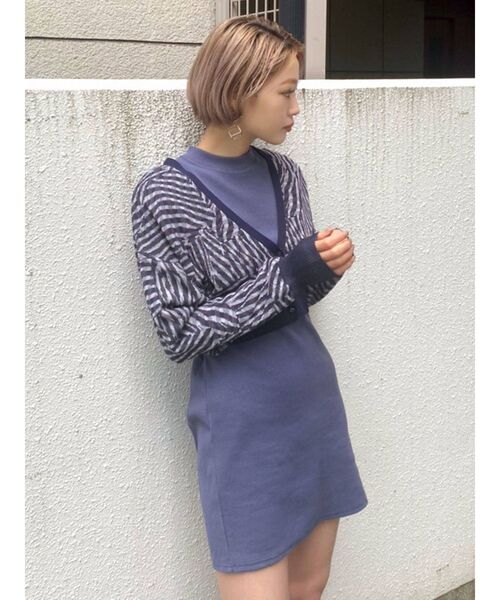 EMODA（エモダ）の「バックオープンリブワンピース（ワンピース・レディース・カーキ/ブラウン/ブラック/パープル・FREE）」の12枚目の写真