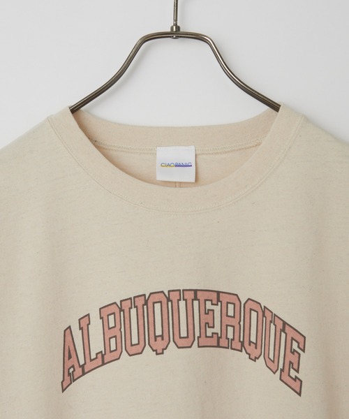 CIAOPANIC（チャオパニック）の「ECORICH"ALBUQUERQUE"Tee/ロゴプリントTシャツ（Tシャツ/カットソー・レディース・チャコールグレー/アイボリー/キャメル・FREE）」の13枚目の写真