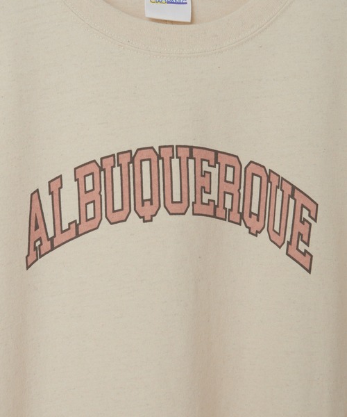 CIAOPANIC（チャオパニック）の「ECORICH"ALBUQUERQUE"Tee/ロゴプリントTシャツ（Tシャツ/カットソー・レディース・チャコールグレー/アイボリー/キャメル・FREE）」の5枚目の写真
