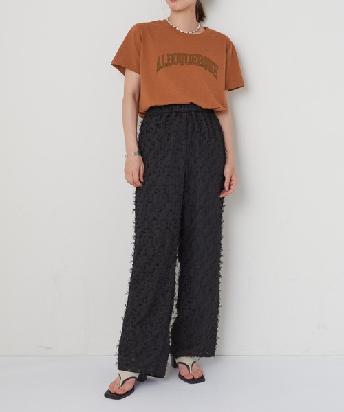 CIAOPANIC（チャオパニック）の「ECORICH"ALBUQUERQUE"Tee/ロゴプリントTシャツ（Tシャツ/カットソー・レディース・チャコールグレー/アイボリー/キャメル・FREE）」の18枚目の写真