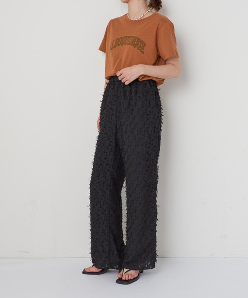 CIAOPANIC（チャオパニック）の「ECORICH"ALBUQUERQUE"Tee/ロゴプリントTシャツ（Tシャツ/カットソー・レディース・チャコールグレー/アイボリー/キャメル・FREE）」の10枚目の写真