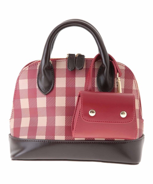 31 Sons de mode（トランテアン　ソン　ドゥ　モード）の「チェックミニショルダーバッグ（ショルダーバッグ・レディース・レッド/ブラック・FREE）」の19枚目の写真