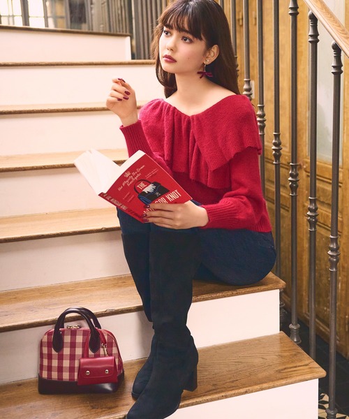 31 Sons de mode（トランテアン　ソン　ドゥ　モード）の「チェックミニショルダーバッグ（ショルダーバッグ・レディース・レッド/ブラック・FREE）」の21枚目の写真