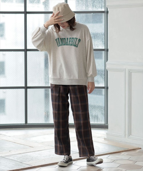 DONOBAN（ドノバン）の「裏毛カレッジロゴスウェット（スウェット・レディース・オートミール/チャコール・F）」の6枚目の写真