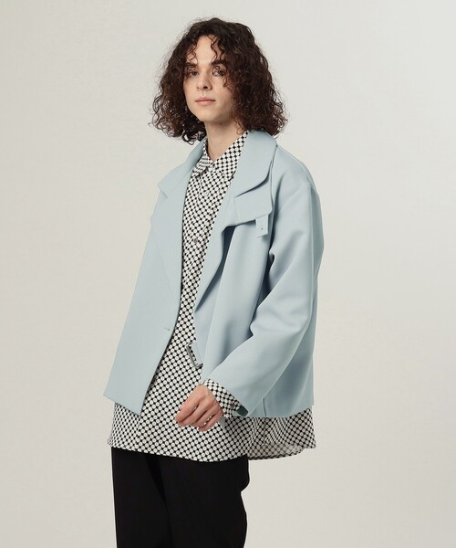 tk.TAKEO KIKUCHI(ティーケータケオキクチ)の「◆トリプルクロスショートタイロッケンジャケット(ブルゾン・メンズ・ブラック/サックスブルー/ブラウン系・01/02/03)」の11枚目の写真