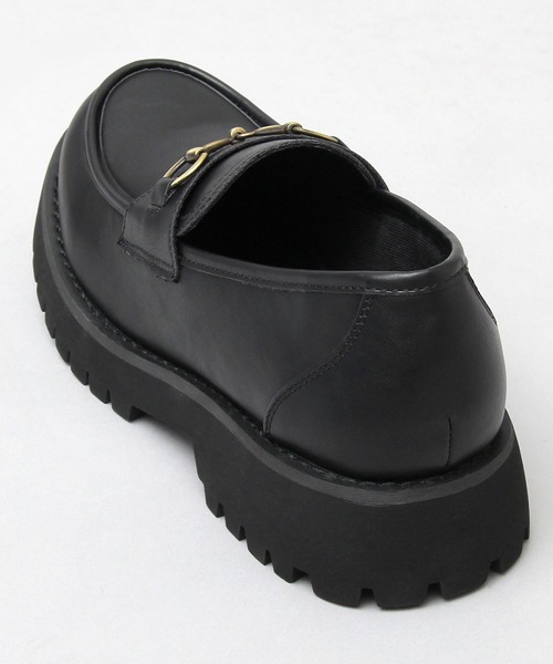 glabella（グラベラ）の「厚底 タンクソール ビットローファー / フェイクレザー スリッポン（ローファー・メンズ・ブラック・S/M/L）」の4枚目の写真