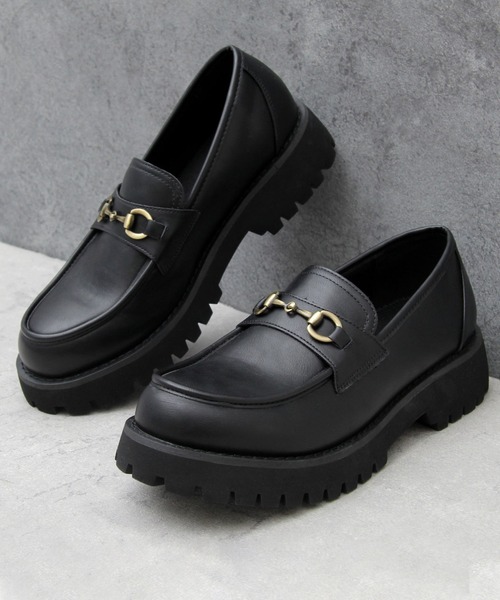 glabella（グラベラ）の「厚底 タンクソール ビットローファー / フェイクレザー スリッポン（ローファー・メンズ・ブラック・S/M/L）」の15枚目の写真