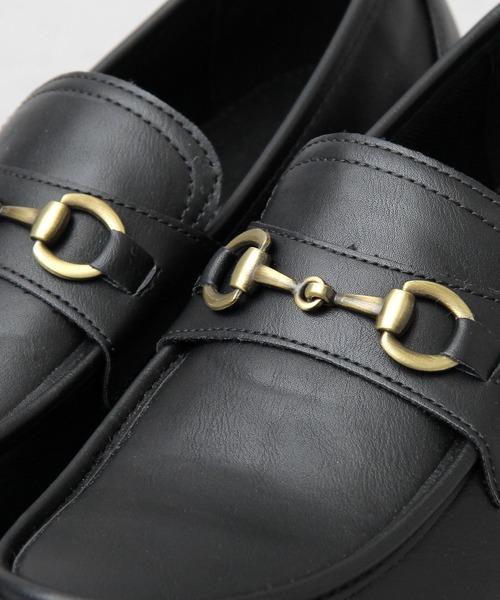 glabella（グラベラ）の「厚底 タンクソール ビットローファー / フェイクレザー スリッポン（ローファー・メンズ・ブラック・S/M/L）」の11枚目の写真