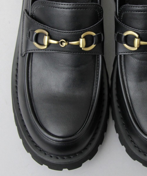 glabella（グラベラ）の「厚底 タンクソール ビットローファー / フェイクレザー スリッポン（ローファー・メンズ・ブラック・S/M/L）」の12枚目の写真