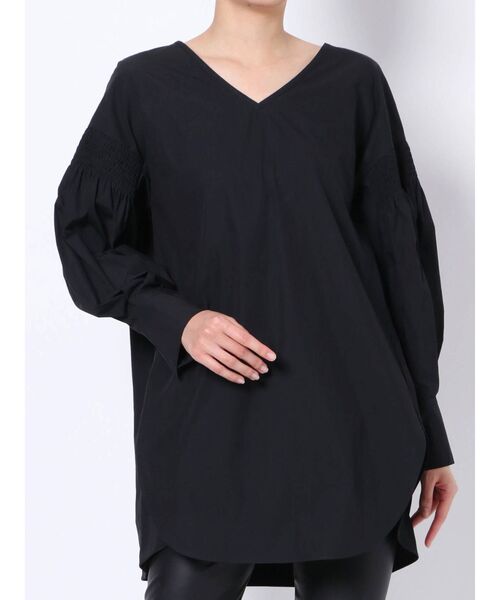 ELENDEEK（エレンディーク）の「ビックカラーショートニットセットブラウス（ニット/セーター・レディース・ブラック/オフホワイト・FREE）」の10枚目の写真