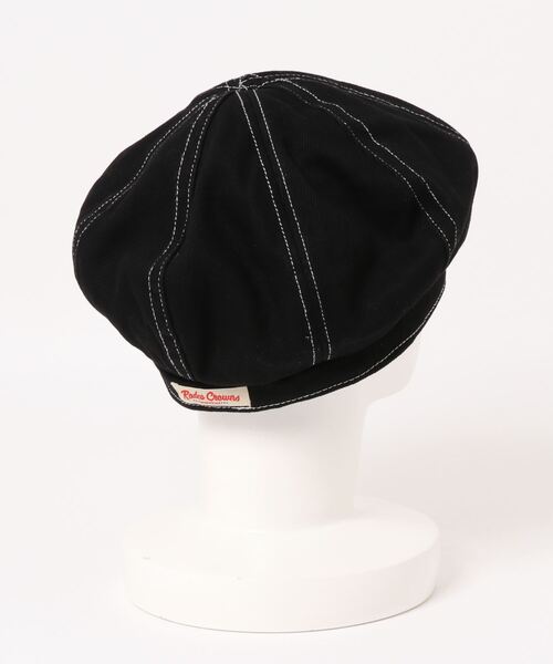 RODEO CROWNS WIDE BOWL(ロデオクラウンズワイドボウル)の「ペインターベレー(ハンチング/ベレー帽・レディース・ブラック/オフホワイト/ブルー・FREE)」の4枚目の写真