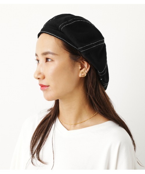 RODEO CROWNS WIDE BOWL(ロデオクラウンズワイドボウル)の「ペインターベレー(ハンチング/ベレー帽・レディース・ブラック/オフホワイト/ブルー・FREE)」の20枚目の写真