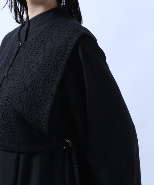 HARE（ハレ）の「２Ｐレースベストタックワンピース(HARE)（ワンピース・レディース・ブラック/オフホワイト・FREE）」の22枚目の写真