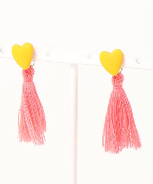 tone(トーン)の「【atelier*mio】ハートとタッセル pierce(ピアス(両耳用)・レディース・グレー系その他/ブラウン系その他/ブラウン系その他2/イエロー系その他/イエロー系その他2/イエロー系その他3/イエロー系その他4・FREE)」の7枚目の写真