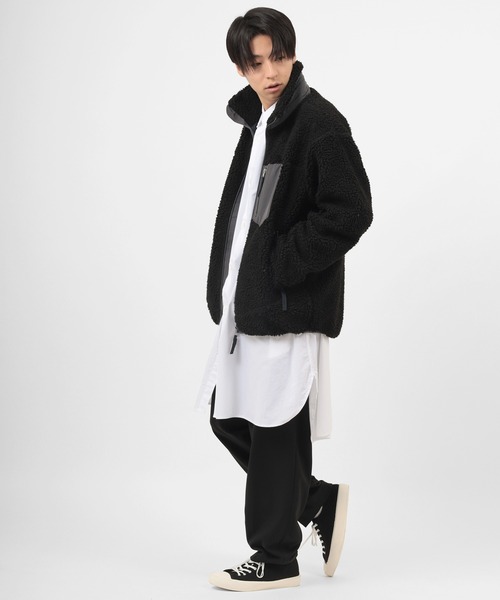 make a ray!（メイク ア レイ！）の「ワイドシルエット ブロード リラックス ロング長袖シャツ（シャツ/ブラウス・メンズ・ホワイト/ブラック/ベージュ/ストライプ・M/L）」の12枚目の写真