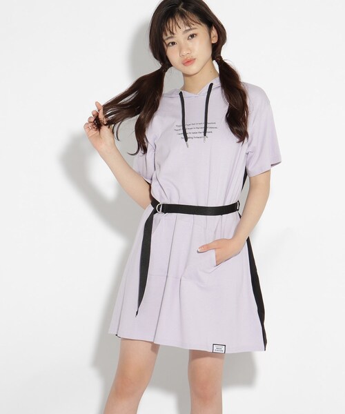 バック切替ティアード フーディワンピース ワンピース Pink Latte ピンクラテ のファッション通販 Zozotown