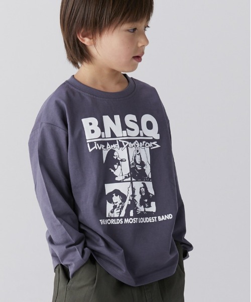 Life Support Products(ライフサポートプロダクツ)の「プリントロンT (L-6699/80~150cm)(Tシャツ/カットソー・キッズ・チャコール/杢グレー/ブルー/ブラウン/ブラック/アイボリー/オフホワイト・110/120/130/140/150/80/90/95/100)」の5枚目の写真