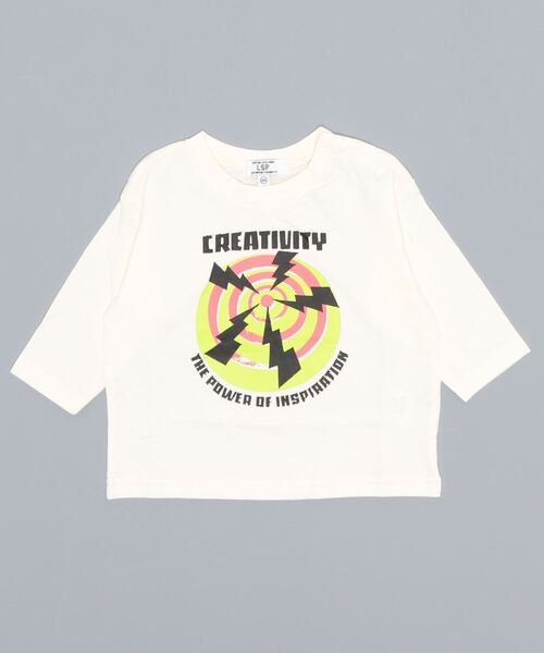 Life Support Products(ライフサポートプロダクツ)の「プリントロンT (L-6699/80~150cm)(Tシャツ/カットソー・キッズ・チャコール/杢グレー/ブルー/ブラウン/ブラック/アイボリー/オフホワイト・110/120/130/140/150/80/90/95/100)」の12枚目の写真