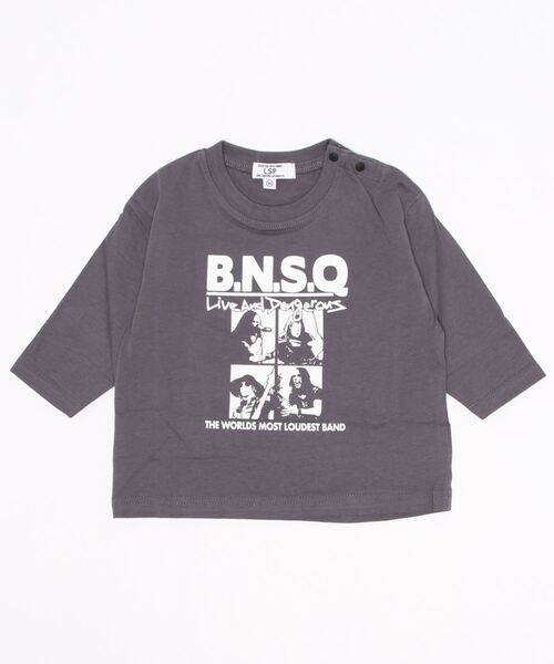 Life Support Products(ライフサポートプロダクツ)の「プリントロンT (L-6699/80~150cm)(Tシャツ/カットソー・キッズ・チャコール/杢グレー/ブルー/ブラウン/ブラック/アイボリー/オフホワイト・110/120/130/140/150/80/90/95/100)」の18枚目の写真