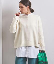 UNITED ARROWS | ＜UNITED ARROWS＞W/CA スリット クルーネック ニット W †(ニット/セーター)