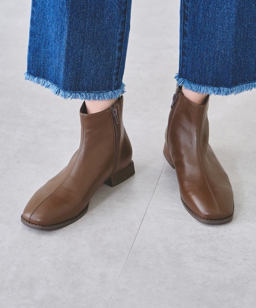 ORiental TRaffic（オリエンタルトラフィック）の「ソフトレザーショートブーツ/11407（ブーツ・レディース・ブラック/ブラウン/ホワイト・S/M/L/LL/3L/SS）」の3枚目の写真