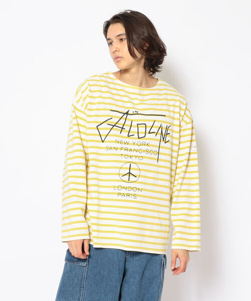 CAL O LINE/キャルオーライン　BASQUE BORDER L/S TEE バスクボーダーロングスリーブティー