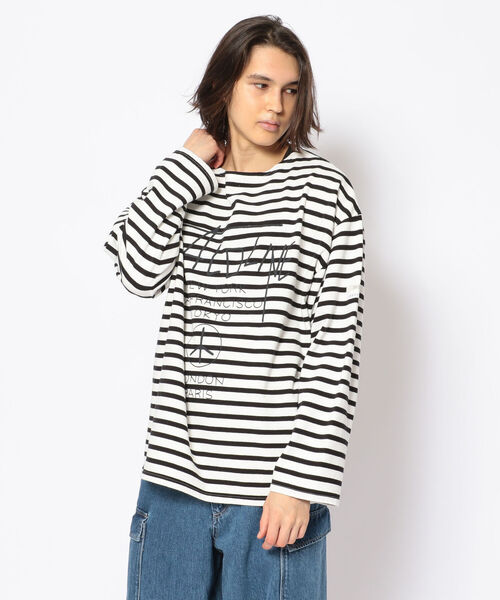 CAL O LINE/キャルオーライン　BASQUE BORDER L/S TEE バスクボーダーロングスリーブティー