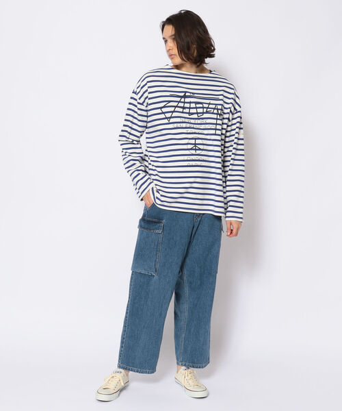 CAL O LINE/キャルオーライン　BASQUE BORDER L/S TEE バスクボーダーロングスリーブティー
