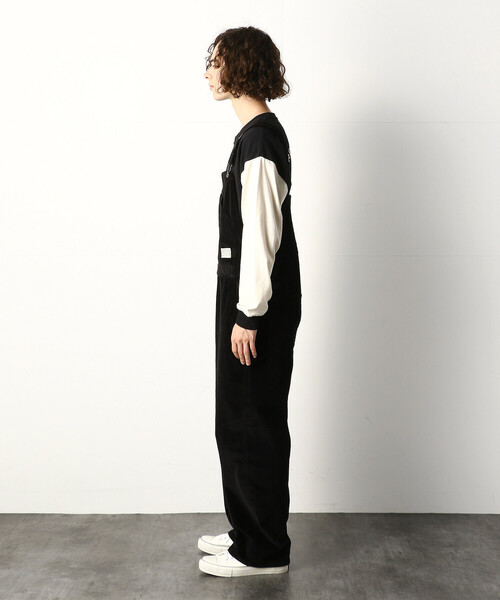 Purple&Yellow(パープルアンドイエロー)の「コーデュロイオーバーオール(サロペット/オーバーオール・メンズ・ブラック/オレンジ/オフホワイト・MEDIUM/SMALL/LARGE)」の9枚目の写真