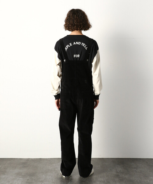 Purple&Yellow(パープルアンドイエロー)の「コーデュロイオーバーオール(サロペット/オーバーオール・メンズ・ブラック/オレンジ/オフホワイト・MEDIUM/SMALL/LARGE)」の10枚目の写真
