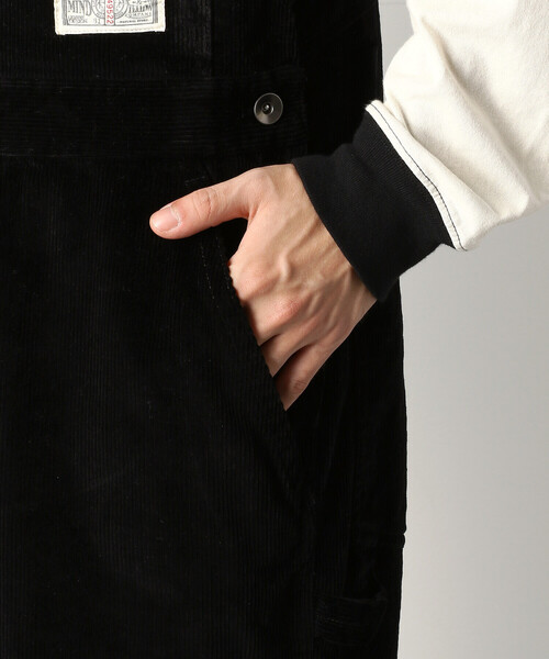 Purple&Yellow(パープルアンドイエロー)の「コーデュロイオーバーオール(サロペット/オーバーオール・メンズ・ブラック/オレンジ/オフホワイト・MEDIUM/SMALL/LARGE)」の12枚目の写真